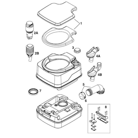 Thetford Thetford 92926 Porta Potti 260 Model - 90° Pump-Out Kit 92926